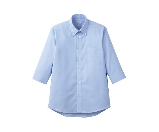 FACE オックスフォード七分袖シャツ ブルー 4L FB4555U-7 4L 1枚（ご注文単位1枚）【直送品】