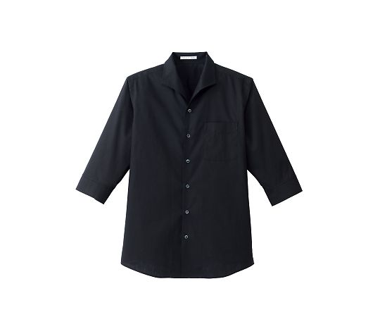 FACE メンズイタリアンカラー七分袖シャツ ブラック 3L FB5034M-16 3L 1枚（ご注文単位1枚）【直送品】