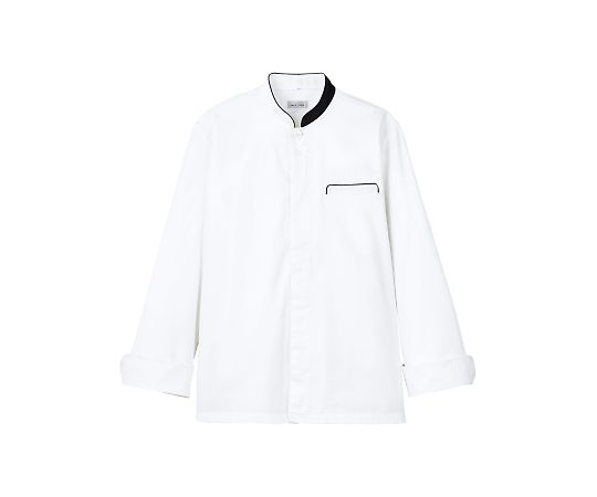 FACE ユニセックスコックコート ホワイト×ブラック SS FJ0706U-16 SS 1枚（ご注文単位1枚）【直送品】