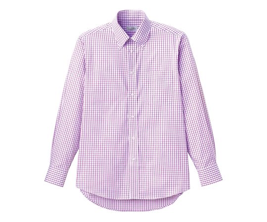 FACE グラフチェック長袖シャツ パープル L FB4506U-19 L 1枚（ご注文単位1枚）【直送品】