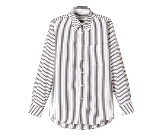 FACE ストライプ長袖シャツ ブラウン 3L FB4508U-5 3L 1枚（ご注文単位1枚）【直送品】