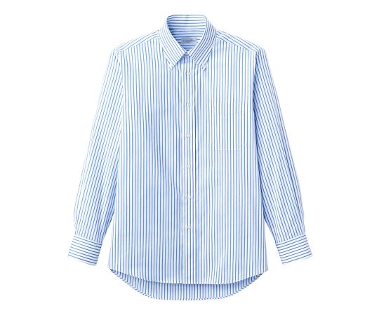FACE ストライプ長袖シャツ ブルー 4L FB4508U-7 4L 1枚（ご注文単位1枚）【直送品】