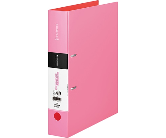 キングジム シンプリーズ Dリングファイル ピンク 653SP 1冊(ご注文単位1冊)【直送品】