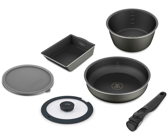 アイリスオーヤマ ダイヤモンドコートパン ディープラス ガス6点セット ロイヤルグレー DCG-S6S 1セット(ご注文単位1セット)【直送品】