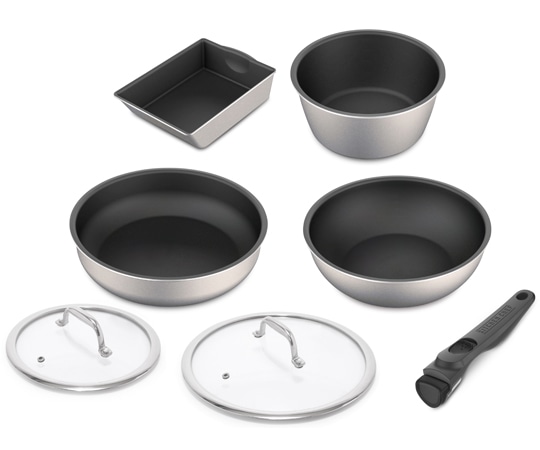 アイリスオーヤマ ダイヤモンドグレイス 7点セット シルバー DG-S7S 1セット(ご注文単位1セット)【直送品】