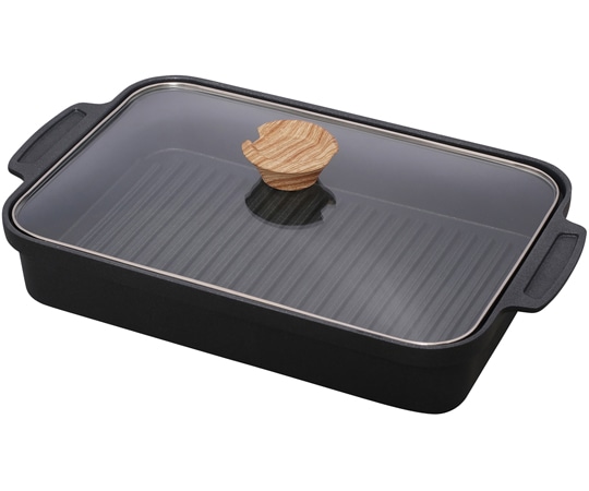 アイリスオーヤマ スキレットコートグリルパン ブラック SKL-G 1個(ご注文単位1個)【直送品】