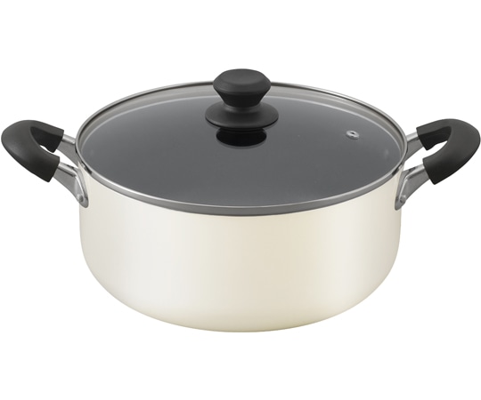 アイリスオーヤマ ダイヤモンドコート 両手なべ 26cm ホワイト DIS-P26 1個（ご注文単位1個）【直送品】