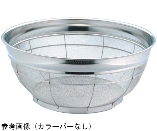 本間冬治工業 18-8 浅型ざる(11メッシュ)レッド 37.5cm 1個（ご注文単位1個）【直送品】