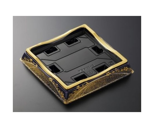 中央化学 寿司容器 HS天城 12-3 まきえ紺-BK 本体 300枚 383463 1ケース(ご注文単位1ケース)【直送品】