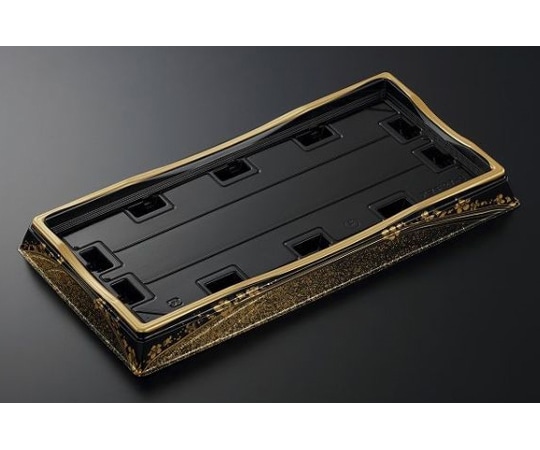 中央化学 寿司容器 HS天城 27-3 まきえ金-BK 本体 240枚 377432 1ケース(ご注文単位1ケース)【直送品】