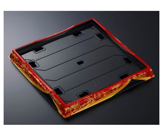 中央化学 寿司容器 HS天城 40-5 すその赤-BK 本体 120枚 253369 1ケース(ご注文単位1ケース)【直送品】