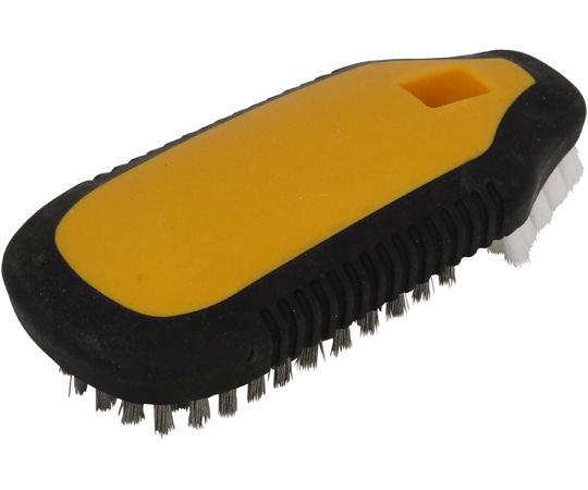 SUN UP ミニブラシ付Gブラシ 小判型 ステンレス+PP  1個（ご注文単位1個）【直送品】