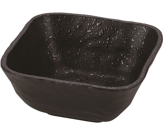 福井クラフト 角小鉢 黒クリヤータタキ塗 φ100mm 50021891 1個（ご注文単位1個）【直送品】