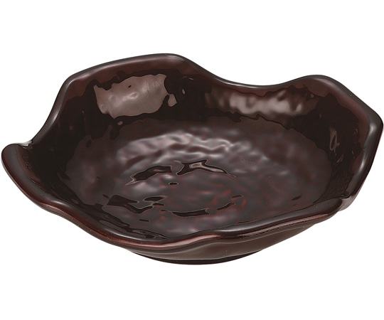 福井クラフト 隅切角鉢 溜塗 φ130mm 50021970 1個（ご注文単位1個）【直送品】