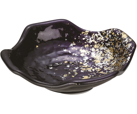 福井クラフト 隅切角鉢 箔舞踊塗 φ130mm 50021990 1個（ご注文単位1個）【直送品】