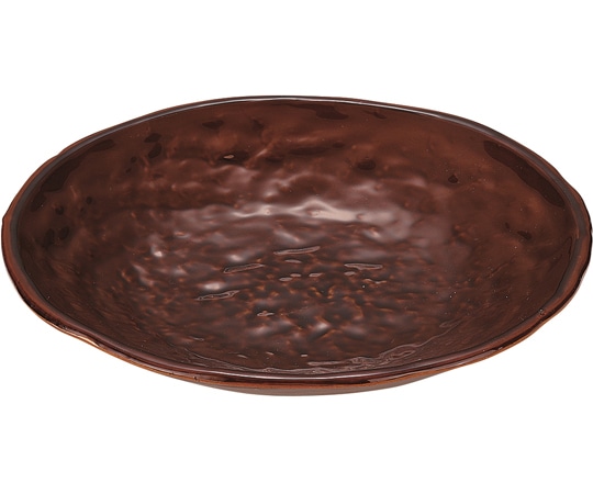 福井クラフト 丸皿 アメ釉塗 φ130mm 50022005 1個（ご注文単位1個）【直送品】