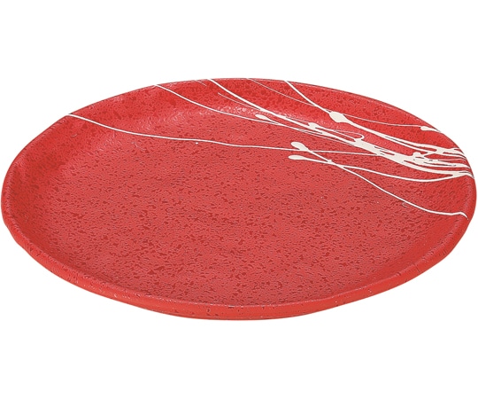 福井クラフト 丸皿 朱タタキ乱糸塗 φ163mm 50022035 1個（ご注文単位1個）【直送品】