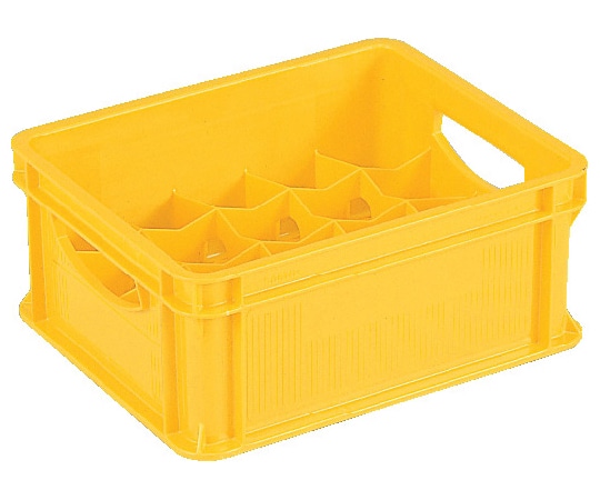 サンコー(三甲) ボトルクレート T-20 イエロー 20135700YE304 1個(ご注文単位1個)【直送品】