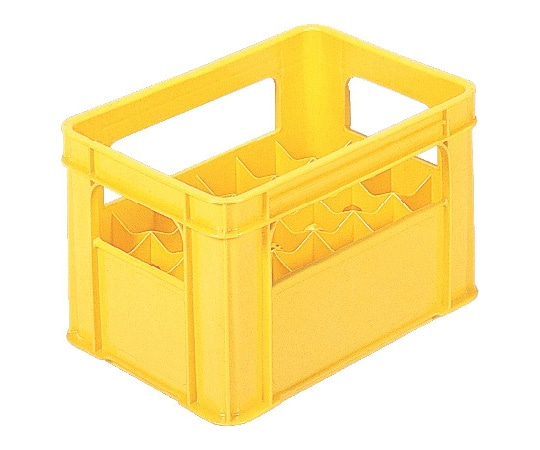 サンコー(三甲) ボトルクレート #200-24-2 イエロー 20230600YE201 1個(ご注文単位1個)【直送品】