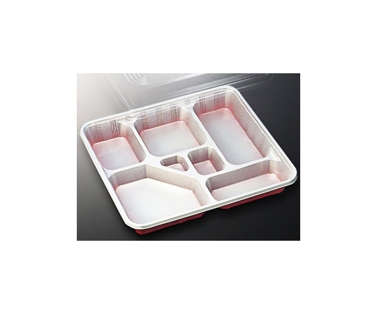 中央化学 仕出弁当 DX仕切 R-6-N 透明蓋付 200枚 96545 1ケース(ご注文単位1ケース)【直送品】