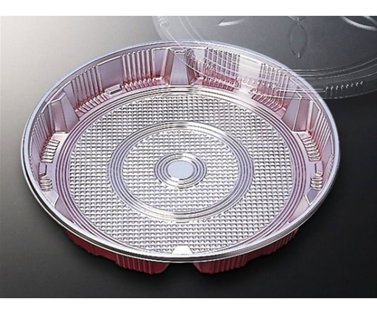 中央化学 寿司容器 DXすし桶 4 透明蓋付 100枚 406 1ケース(ご注文単位1ケース)【直送品】