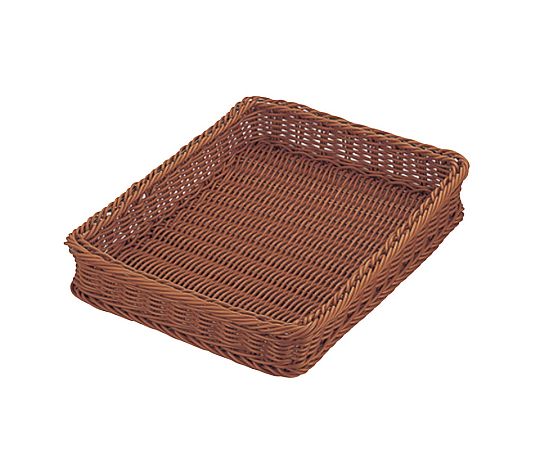 トーダイ PP 角型フードバスケット ブラウン 60型 600×400×H60/H120mm VBR-949-BR(60型) 1個（ご注文単位1個）【直送品】