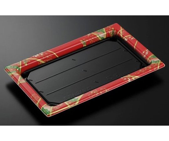 中央化学 寿司容器 祗園24長 色絵R-BK 身 300枚 137620 1ケース(ご注文単位1ケース)【直送品】