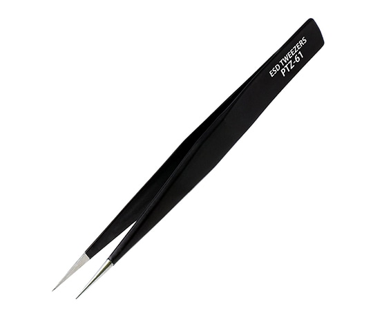 エンジニア(ENGINEER) ESDピンセット 標準 PTZ-61 1本(ご注文単位1本)【直送品】