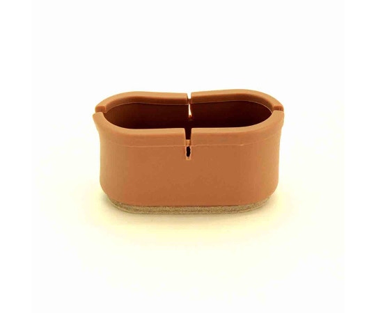 和気産業 ワイドフェルトキャップ 長丸脚用 22-28mm×55-60mm 薄茶 4個入 GK-705 1袋(ご注文単位1袋)【直送品】