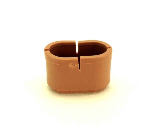 和気産業 ワイドフェルトキャップ 長丸脚用 薄茶 Sサイズ BC-704 1個(ご注文単位1個)【直送品】