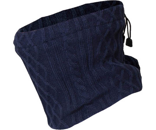 キャプテン 編柄ネックウォーマー ネイビー B-24 1個(ご注文単位1個)【直送品】