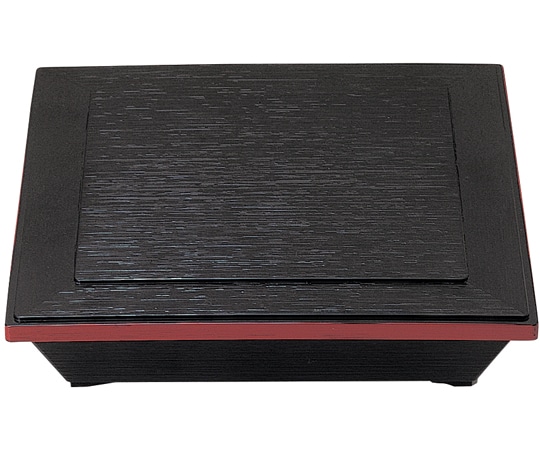 福井クラフト A7.5ダイヤ松花堂 黒渕朱 蓋親 21003080 1個（ご注文単位1個）【直送品】