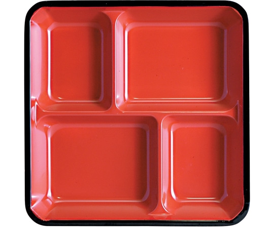 福井クラフト TA7.5ダイヤ松花プレート朱渕黒 21003000 1個（ご注文単位1個）【直送品】