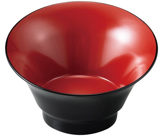 福井クラフト 耐熱ハス切り小鉢 内朱/外黒 50001230 1個(ご注文単位1個)【直送品】