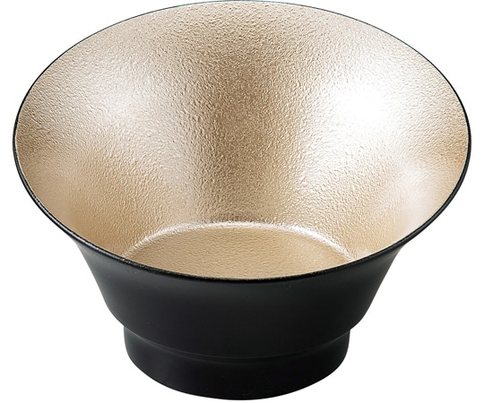 福井クラフト 耐熱ハス切り小鉢 銀彩/外黒 50001250 1個（ご注文単位1個）【直送品】