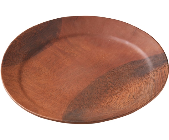 福井クラフト 26cm 丸皿(大)ウォールナット 83360990 1個（ご注文単位1個）【直送品】