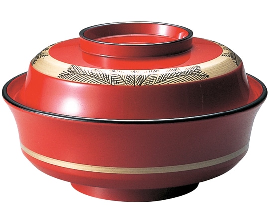 福井クラフト 耐熱5寸 天竜寺椀 銀帯松葉 内朱 12025480 1個（ご注文単位1個）【直送品】