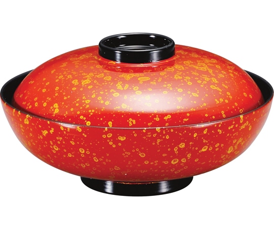 福井クラフト 耐熱4.5寸 丸駒椀 朱津軽 内黒 12033590 1個（ご注文単位1個）【直送品】