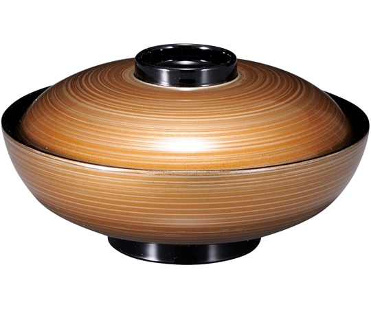 福井クラフト 耐熱4.5寸 丸駒椀 ゴールドかすみ 内黒 31006870 1個（ご注文単位1個）【直送品】