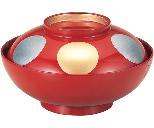福井クラフト 4.5寸 仙才煮物椀 朱/日月高台内金 内朱 12017260 1個（ご注文単位1個）【直送品】