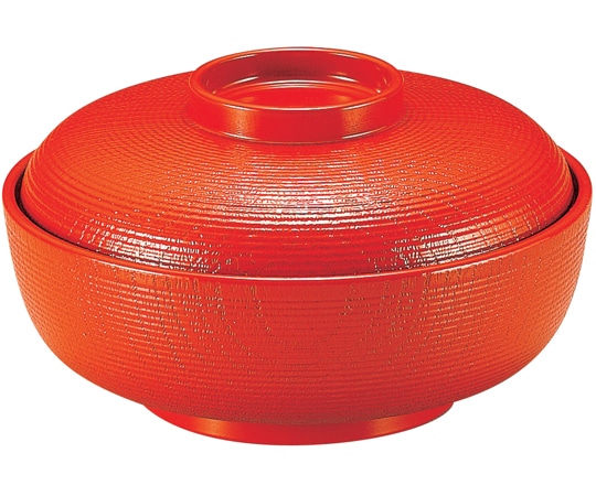 福井クラフト TA5.5寸 千筋木目椀 柿朱 32602000 1個（ご注文単位1個）【直送品】