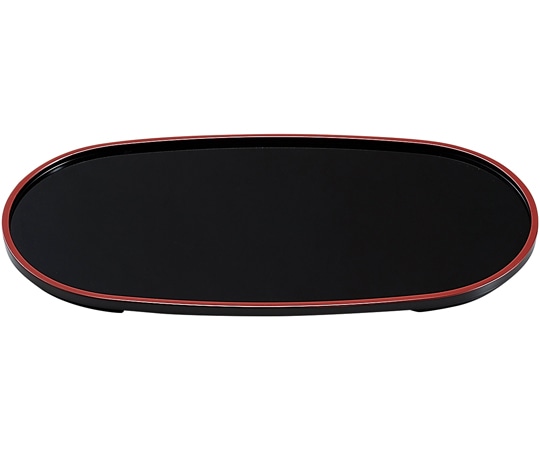 福井クラフト 尺1 福寿小判盆 黒天朱 50302110 1個（ご注文単位1個）【直送品】