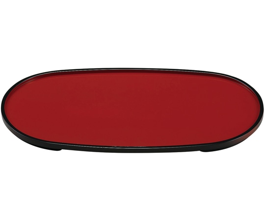 福井クラフト 尺1 福寿小判盆 朱天黒 50302120 1個（ご注文単位1個）【直送品】