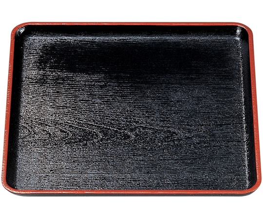福井クラフト 8寸 角給仕盆 黒天朱 15105410 1個（ご注文単位1個）【直送品】