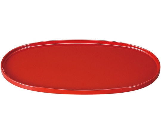 福井クラフト 尺0 小判ぜんざい盆 朱 15007970 1個（ご注文単位1個）【直送品】