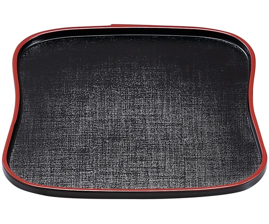 福井クラフト 7寸 布目ヒサゴ盆 黒天朱 50302140 1個（ご注文単位1個）【直送品】