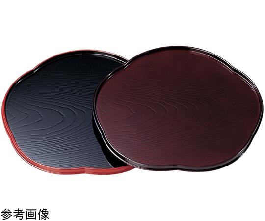 福井クラフト 8寸 梅型盆 溜 15000420 1個（ご注文単位1個）【直送品】