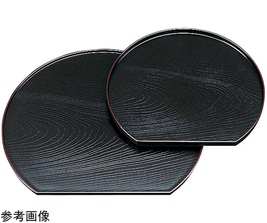 福井クラフト 8寸 半月両面盆 グレーパール天ウルミ 15233550 1個（ご注文単位1個）【直送品】