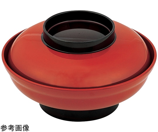 福井クラフト 6.5寸 大輪浅型丼 朱ツバ黒 21080210 1個（ご注文単位1個）【直送品】