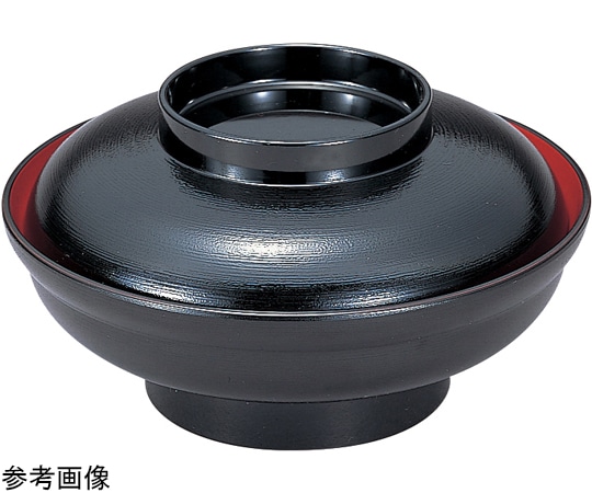福井クラフト 6.5寸 大輪浅型丼 黒ハジキ刷毛目 内朱 32000060 1個（ご注文単位1個）【直送品】
